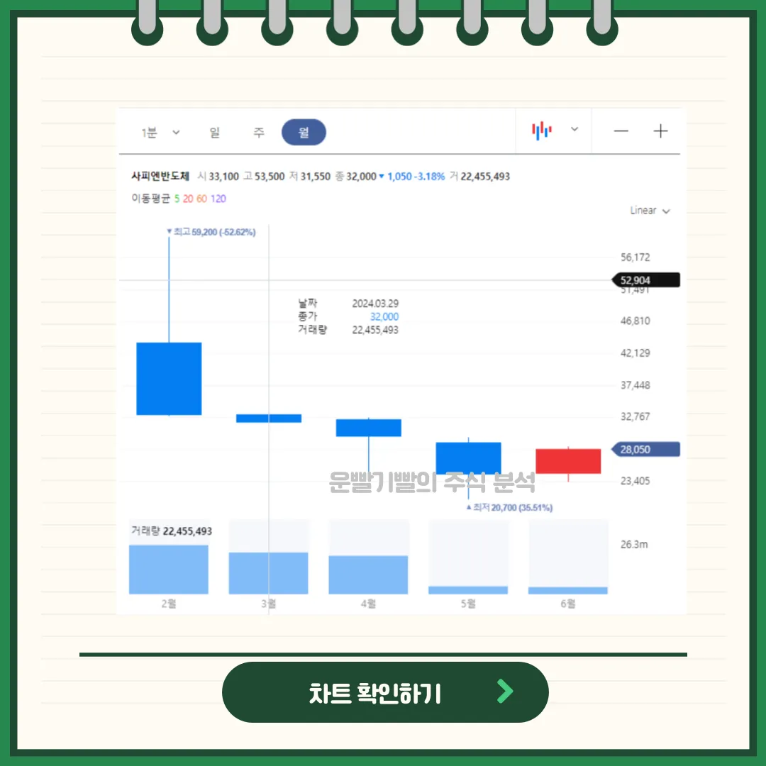 사피엔반도체 차트분석