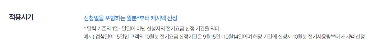 한전 에너지 캐시백 신청방법 신청대상