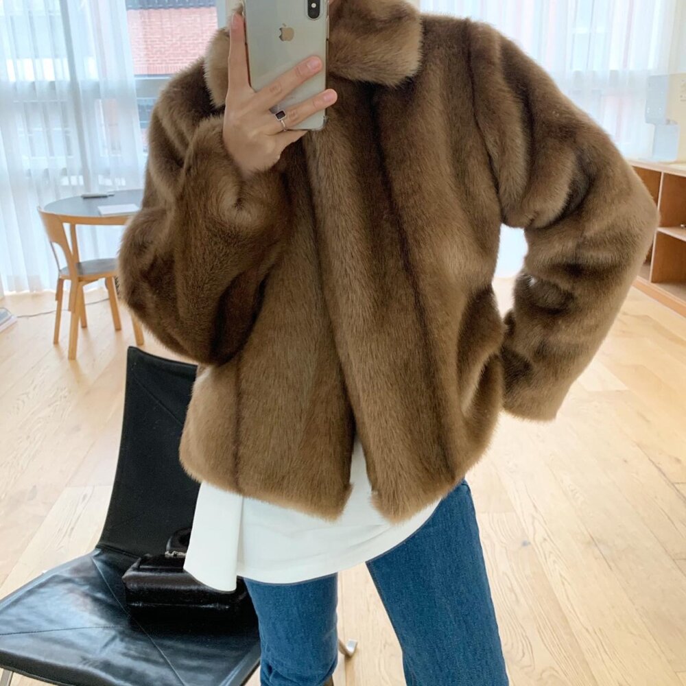 페이크밍크퍼자켓 낫띵스페셜