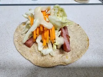 건강 또띠아 간단 샌드위치 만들기_4