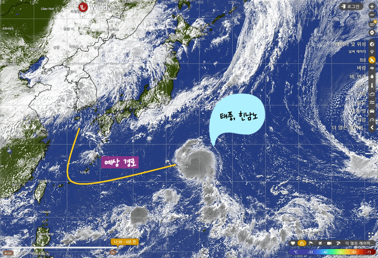 출처 윈디닷컴(windy.com) 캡처1