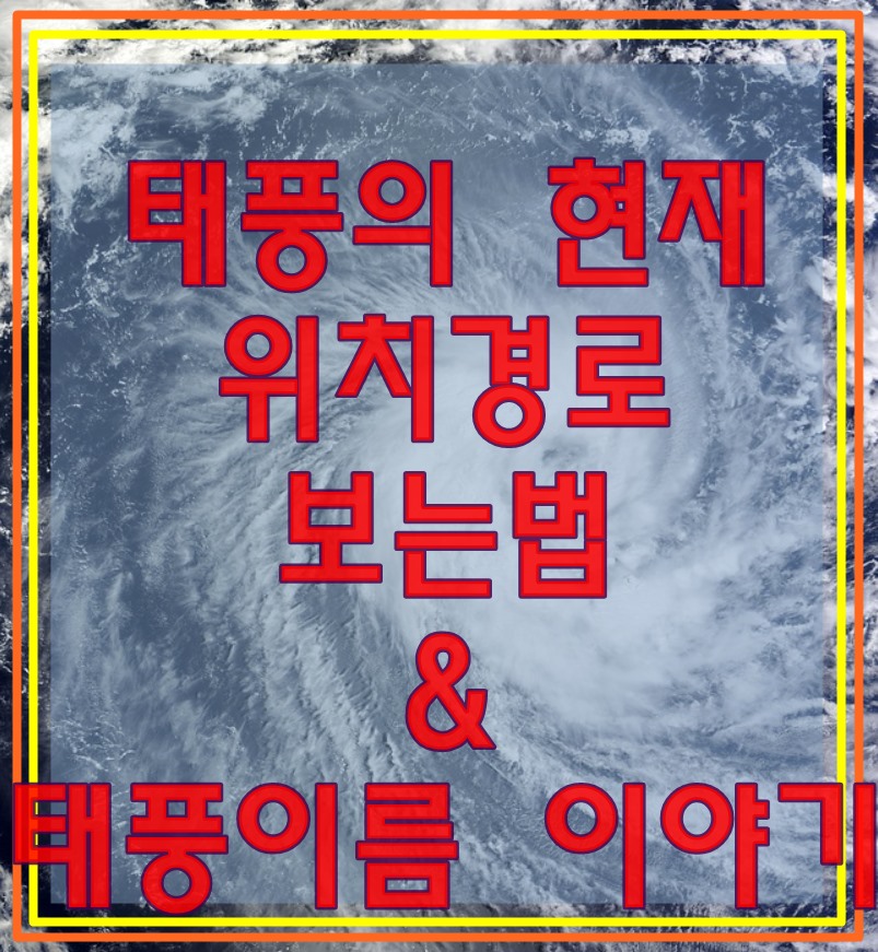  태풍의 현재 위치 이동 경로 보는 방법 및 태풍 이름 정하는 방법