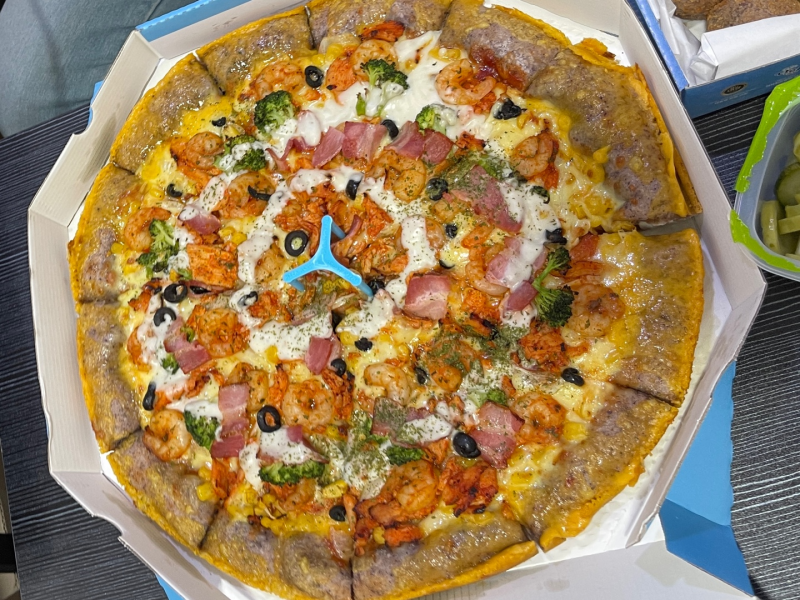 피자 알볼로 쉬림프 핫치킨 골드 피자