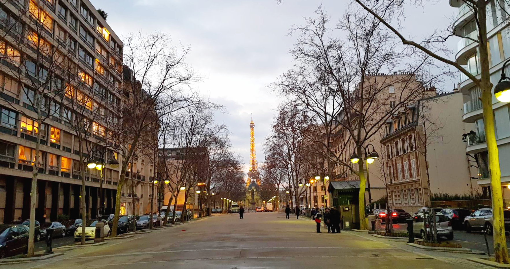 프랑스 파리 점등된 에펠탑