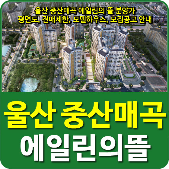  울산 중산매곡 에일린의 뜰 분양가 및 평면도, 전매제한, 모델하우스, 모집공고 안내