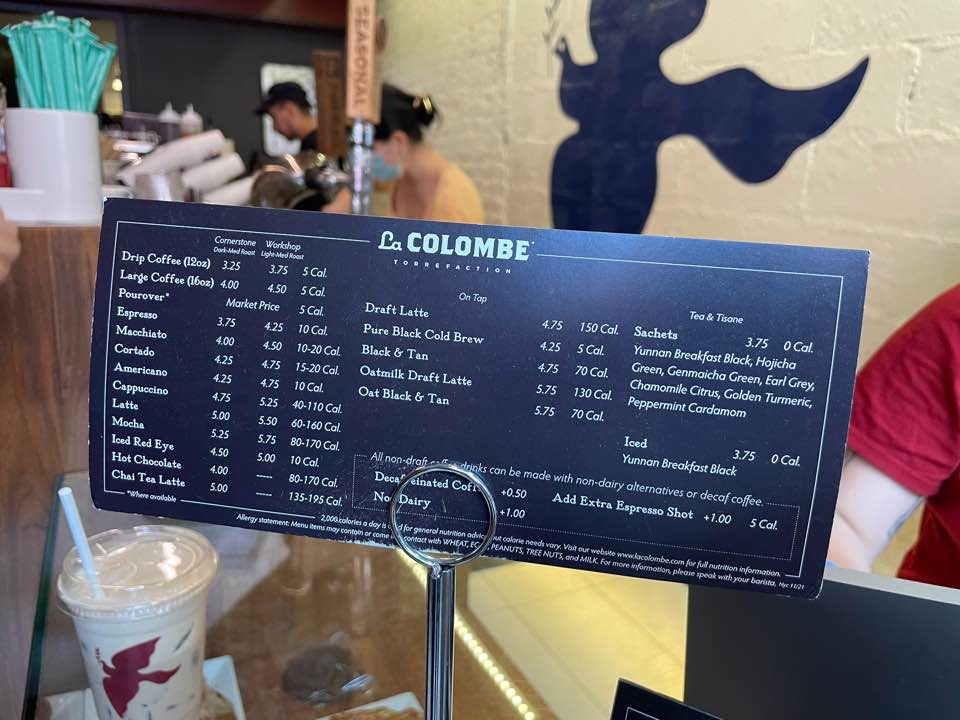 La Colombe Coffee Roasters 메뉴