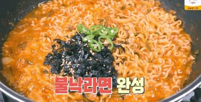  불낙라면 이상엽 레시피 편스토랑 낙지젓갈 활용 레시피 계란버터파스타 만드는법