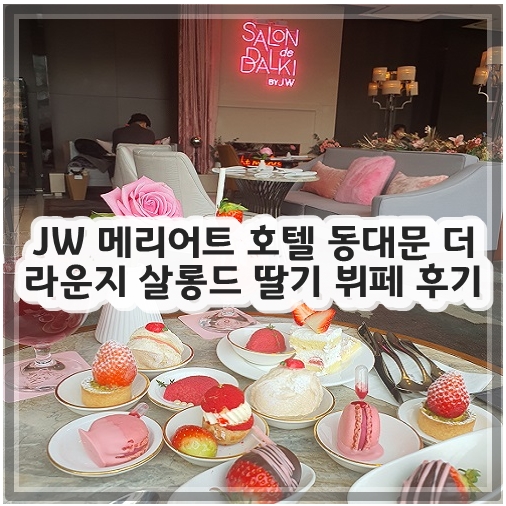 JW 메리어트 호텔 동대문 더 라운지 살롱드 딸기 뷔페 후기