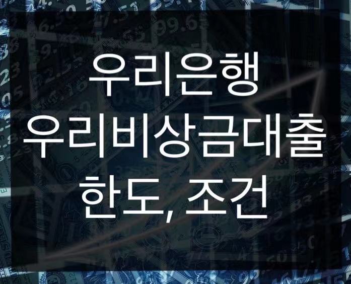  우리은행 우리비상금대출 한도 및 조건
