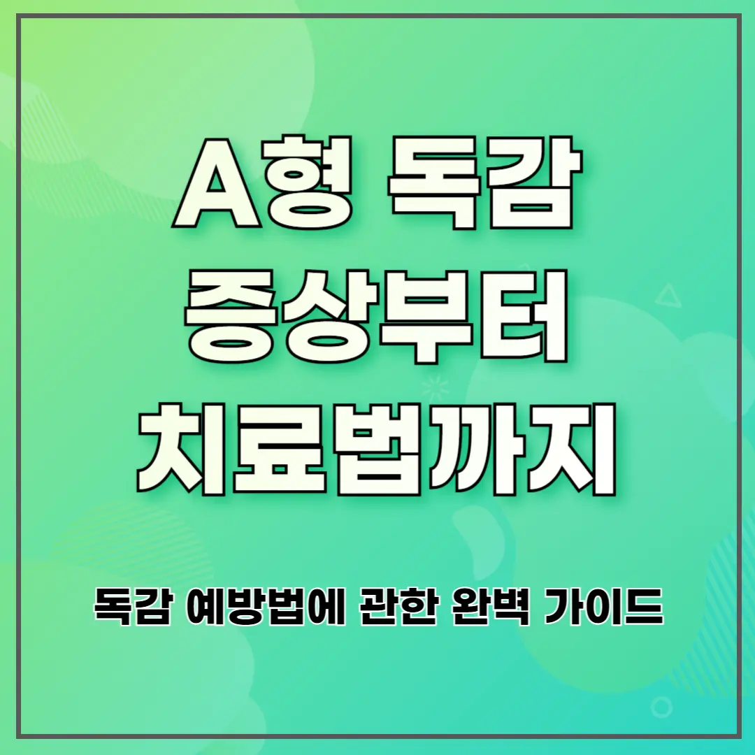 A형 독감 증상부터 치료법까지: 완벽 가이드