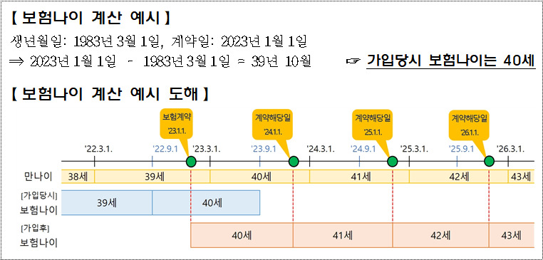 보험나이 계산 예시-표