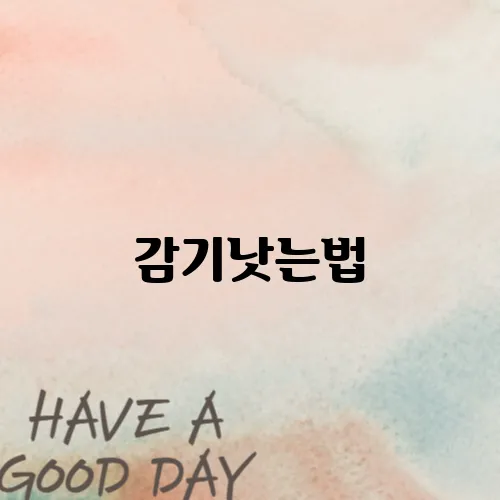 감기낫는법