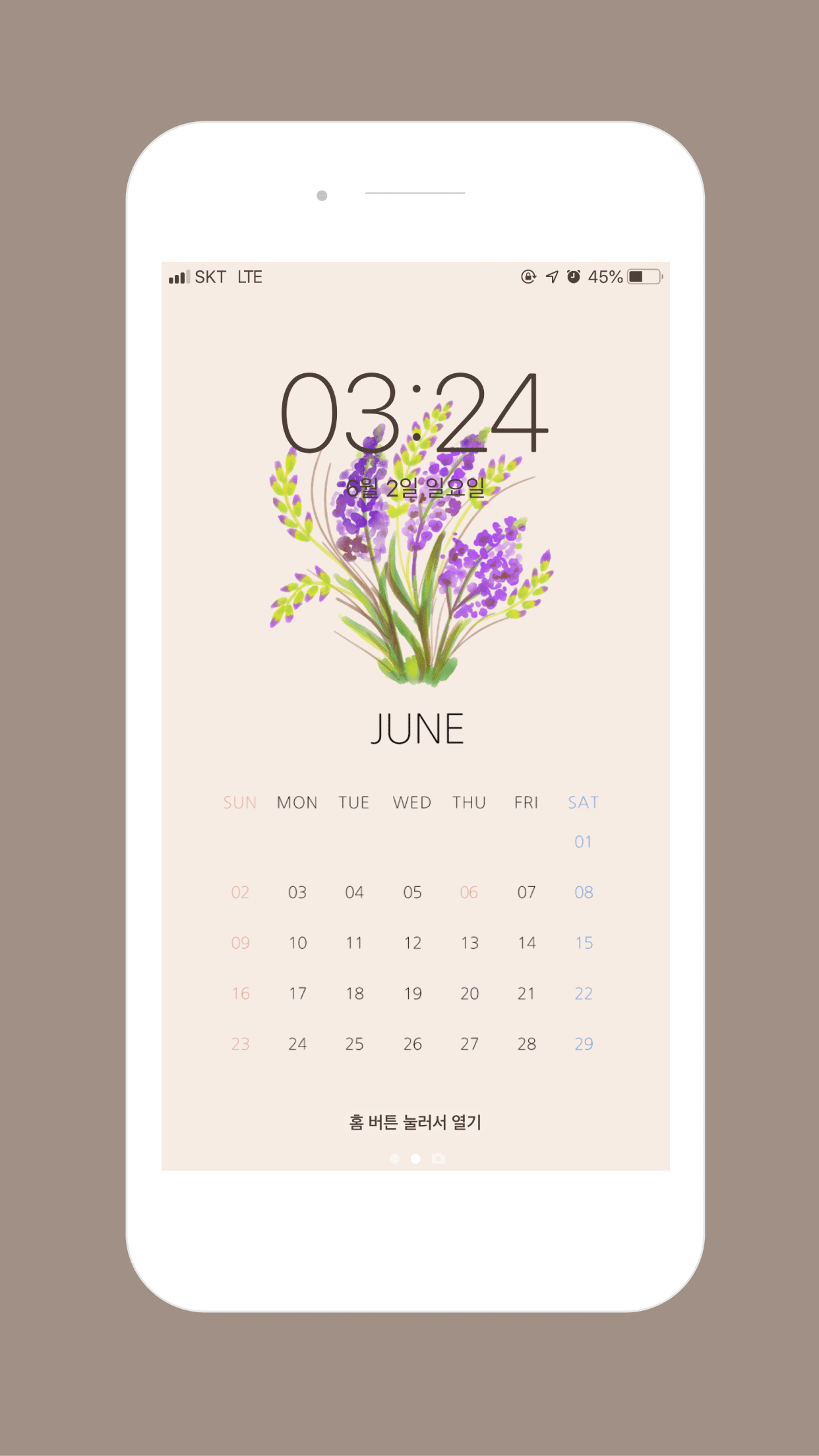  #26. wallpaper - 2019년 6월 달력 아이폰 배경화면 / 안드로이드 배경화면