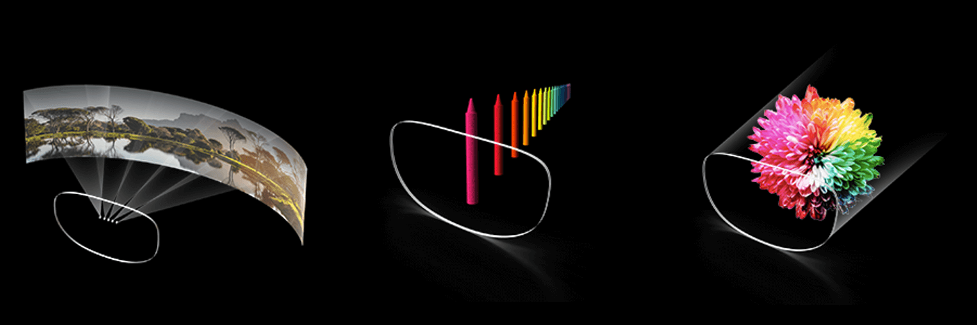 Improved viewing angle, sharpness and color of AR glasses using pin-mirror