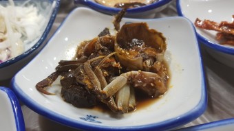 하동한상 참게가리장 재첩회무침 능시배다구