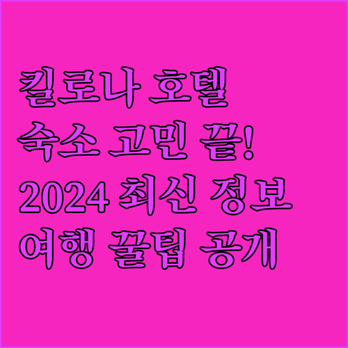 2024년 킬로나 호텔 최신 정보! 