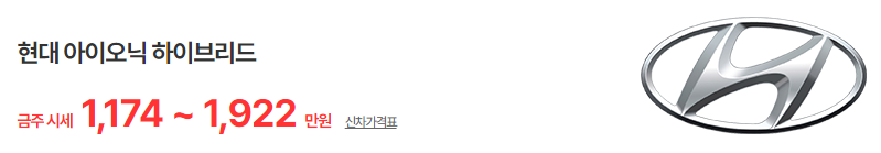 아이오닉 중고차 가격