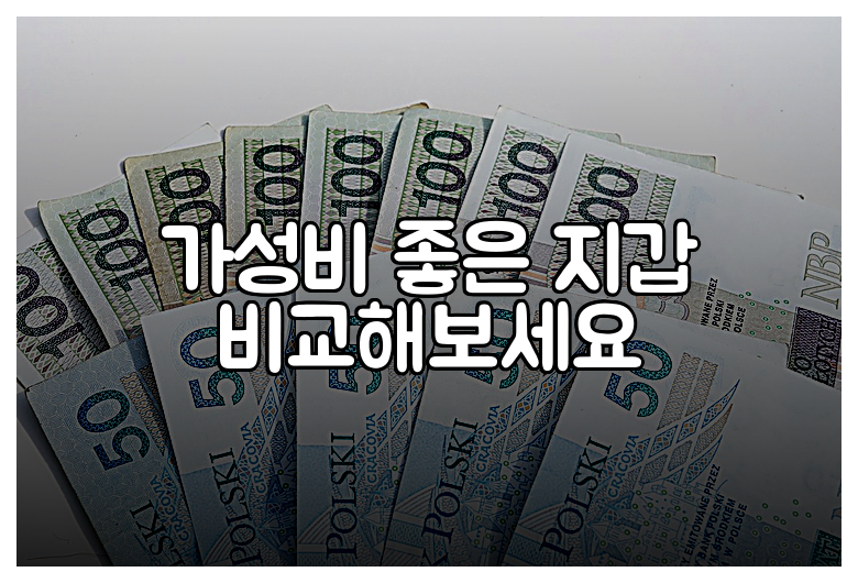 가성비 좋은 지갑 비교해보세요