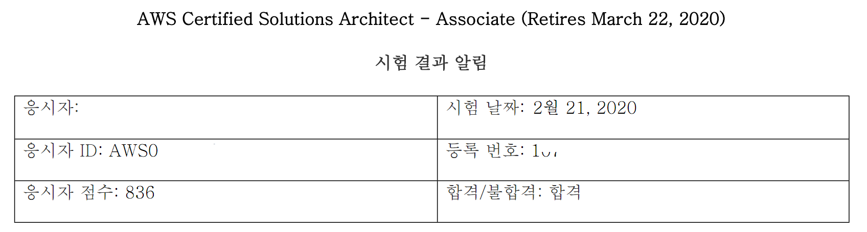  직장인의 AWS SAA 자격증 공부법(지출없이) 및 시험패스(20.02) 후기