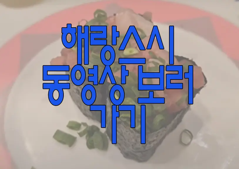 해랑스시에 관한 동영상 보러 가기 링크 사진