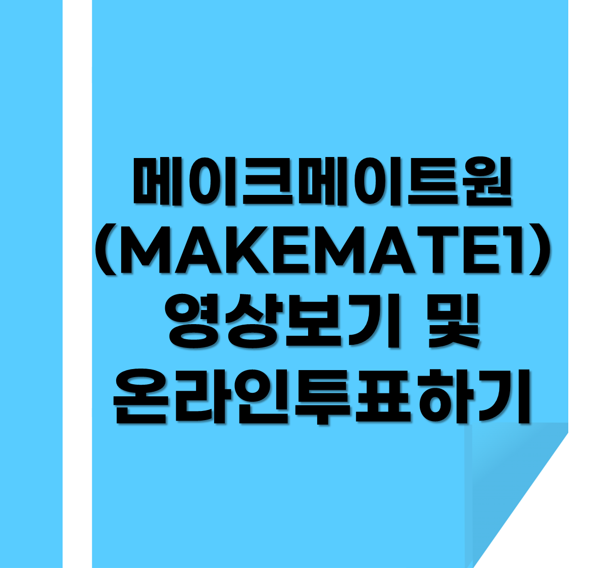 메이크메이트원(MAKEMATE1)영상보기 및 온라인투표하기