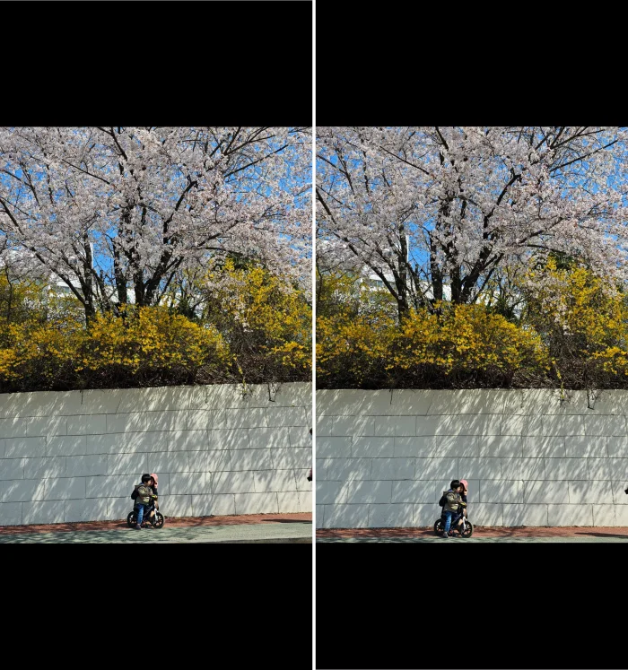 편집 전후 비교