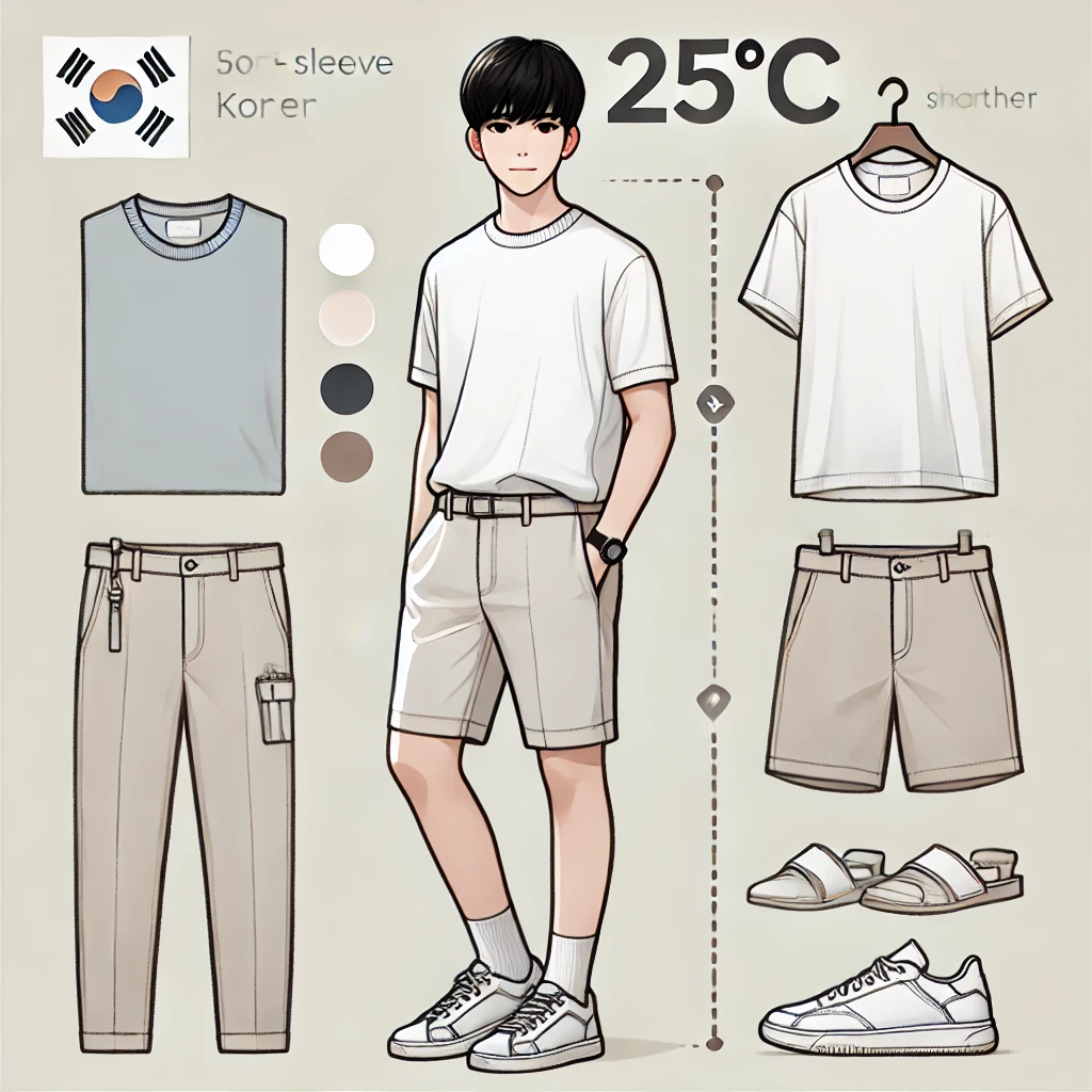 25도 이상 옷차림 추천 남성 여름 패션