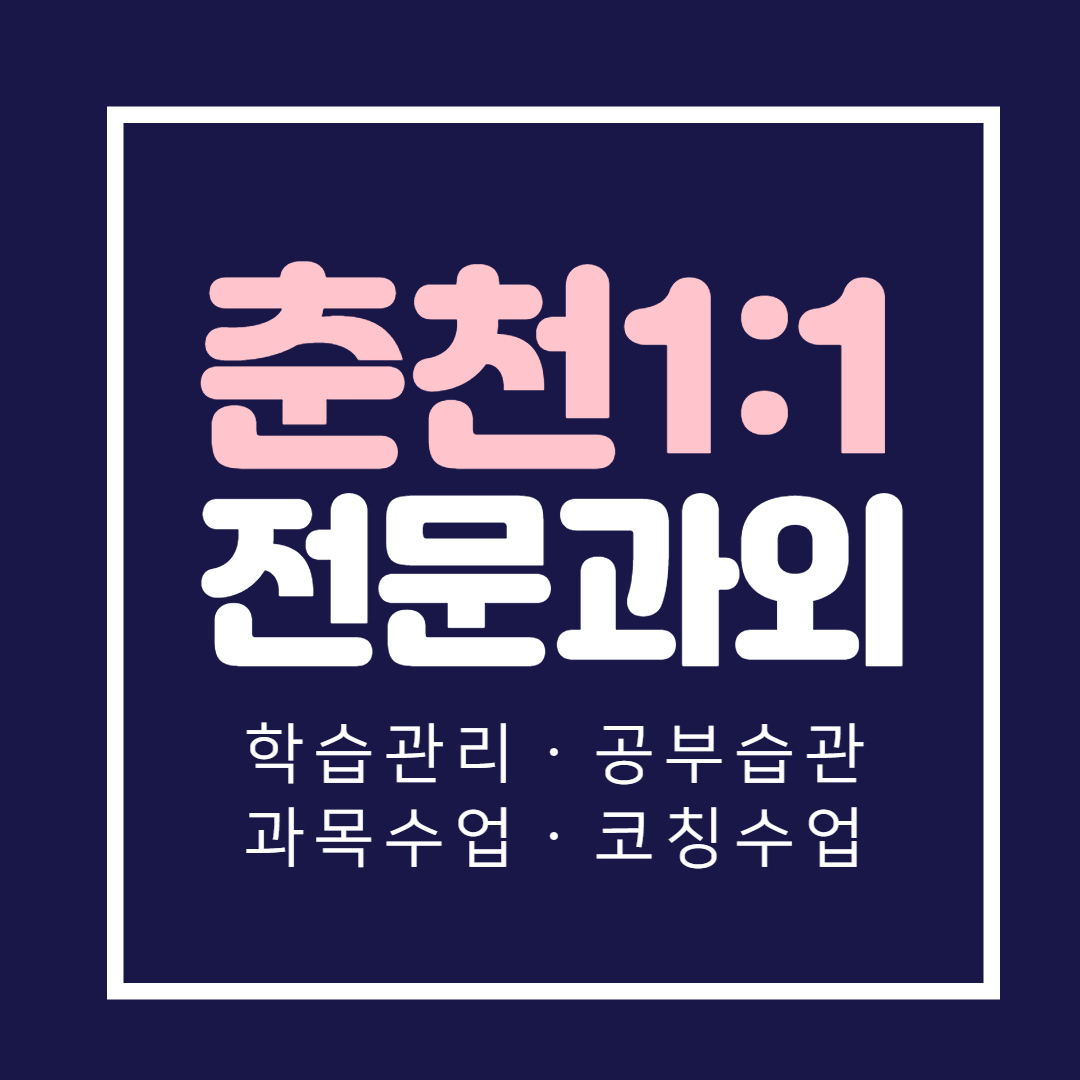  춘천 고1과외 국영수과외 중등 고등 영어 일대일과외 선생님