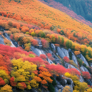 단풍-절정-산의-모습