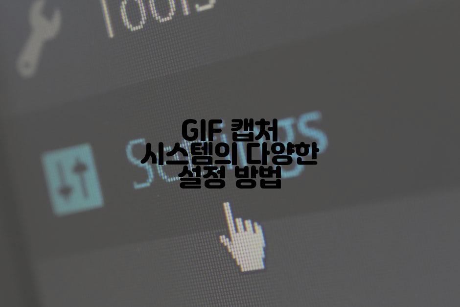 GIF 캡처 시스템의 다양한 설정 방법