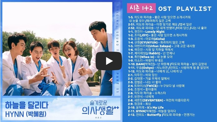 드라마 &#39;슬기로운 의사생활&#39; OST 노래 모음