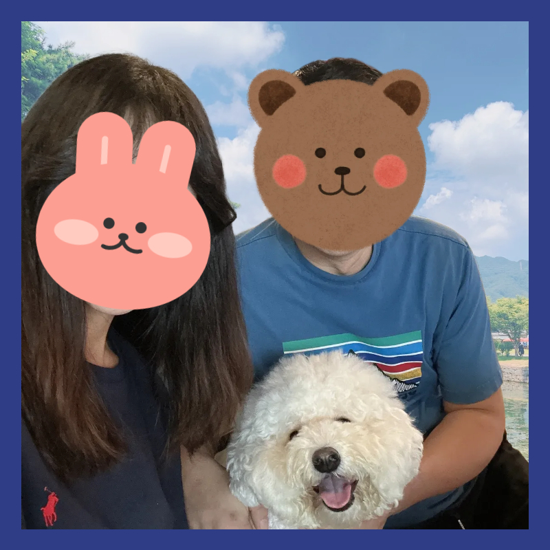 우리 둘 그리고 강아지 모찌와 산책