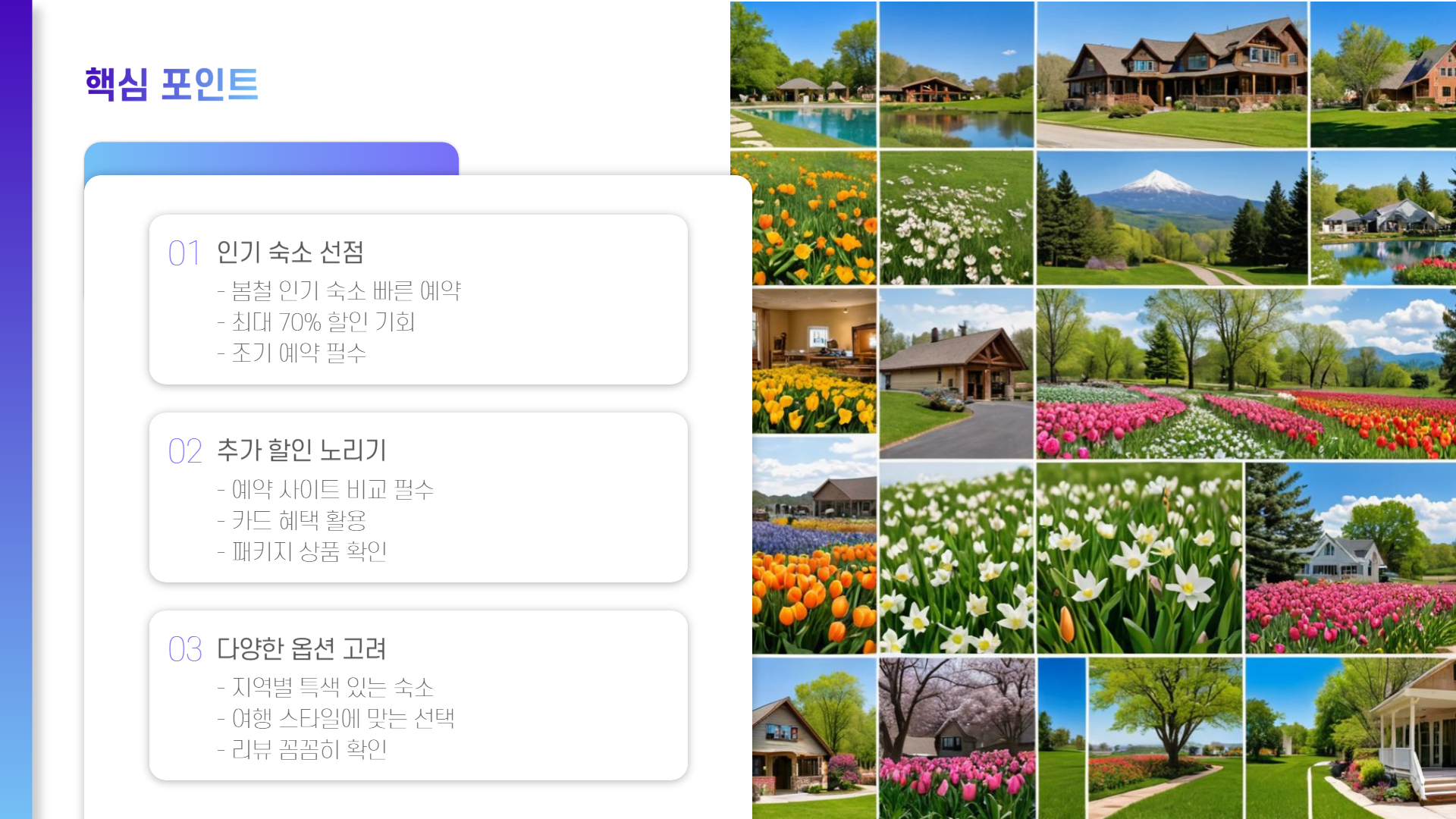지금 예약하면 반값! 봄맞이 숙박세일 진행 중 숙소 정보