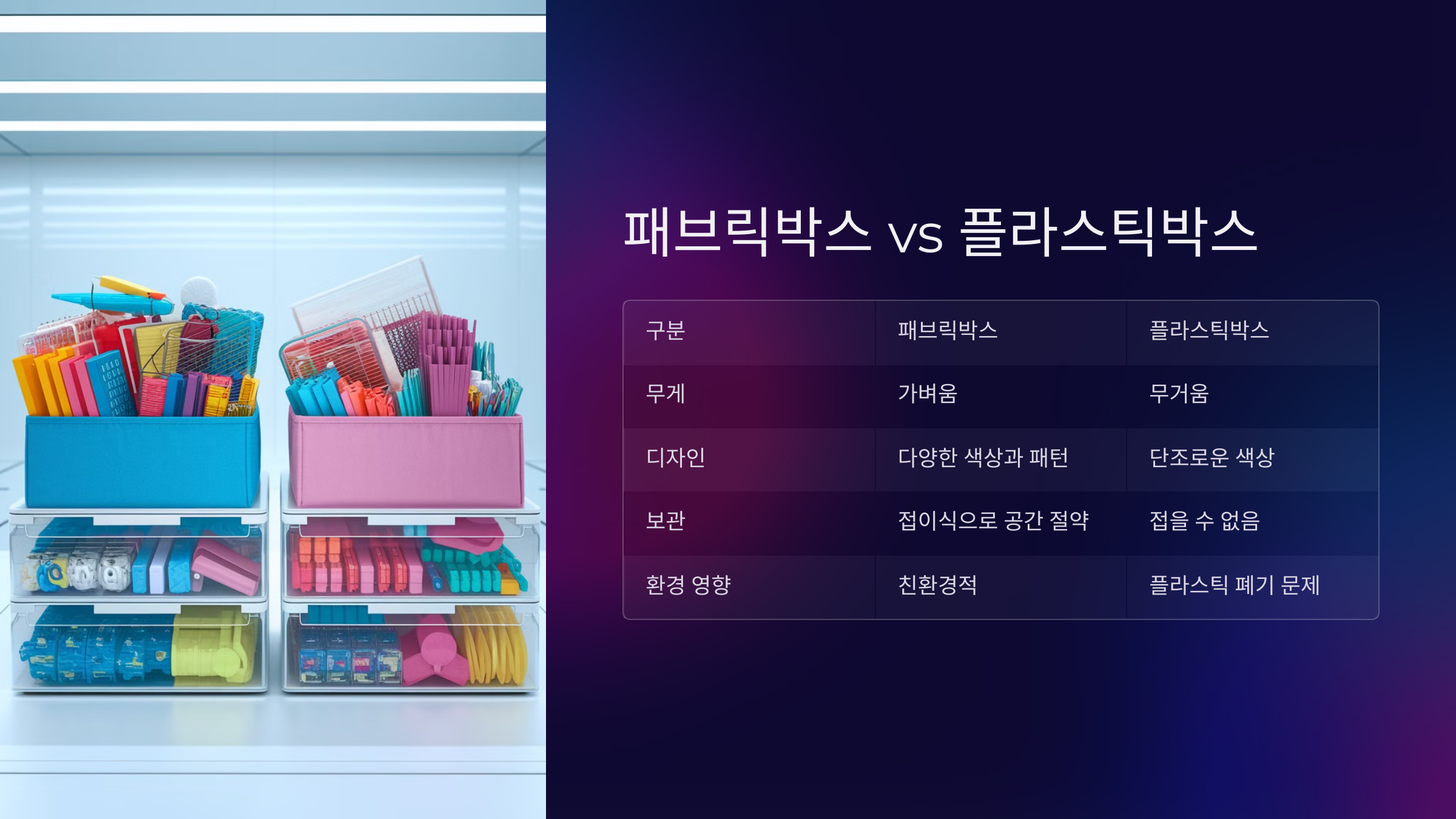 🎯 패브릭박스의 장점
