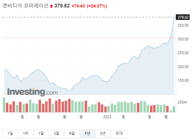 엔비디아 주가그래프1