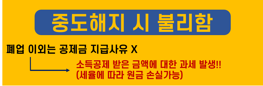 노란우산공제,노란우산공제 단점,노란우산공제 중도해지