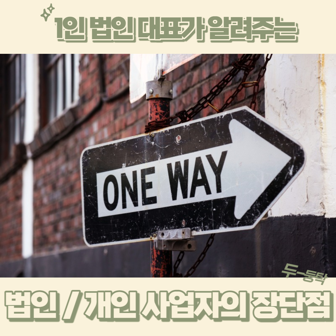  법인 사업자가 좋을까? 개인 사업자가 좋을까? 사업자별 장단점
