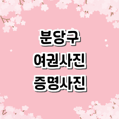 성남 분당구 여권사진