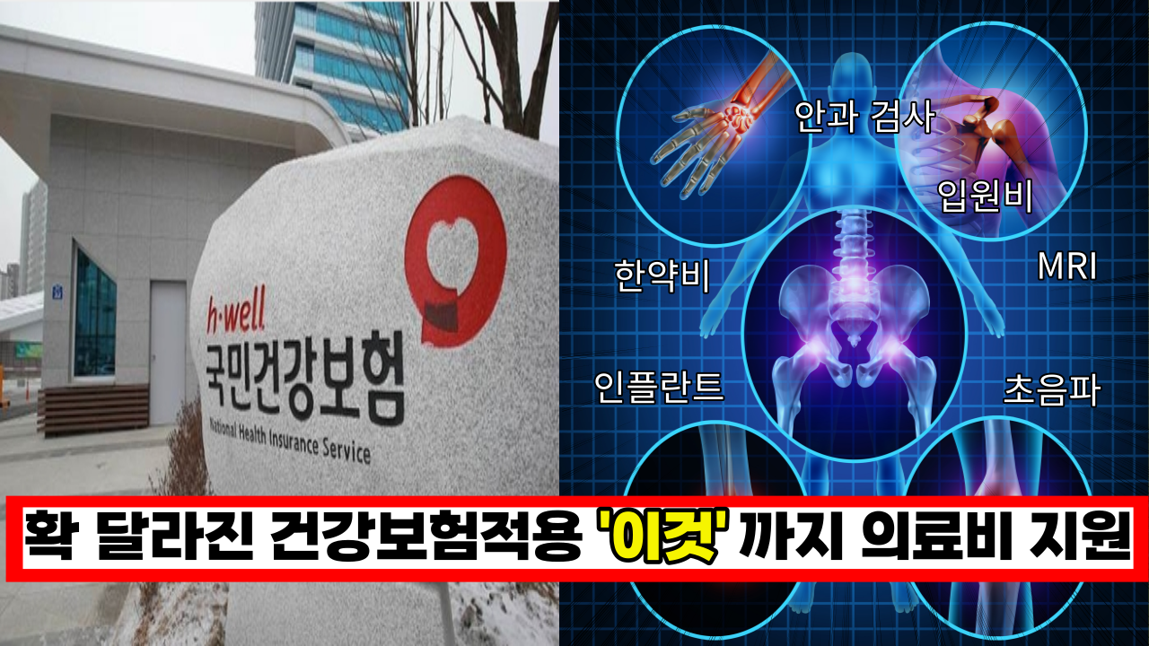  이제 MRI, 초음파, 눈검사, 치아 교정, 입원진료비 80% 인하  확달라진 의료비 지원 확대 적용 되는 7가지