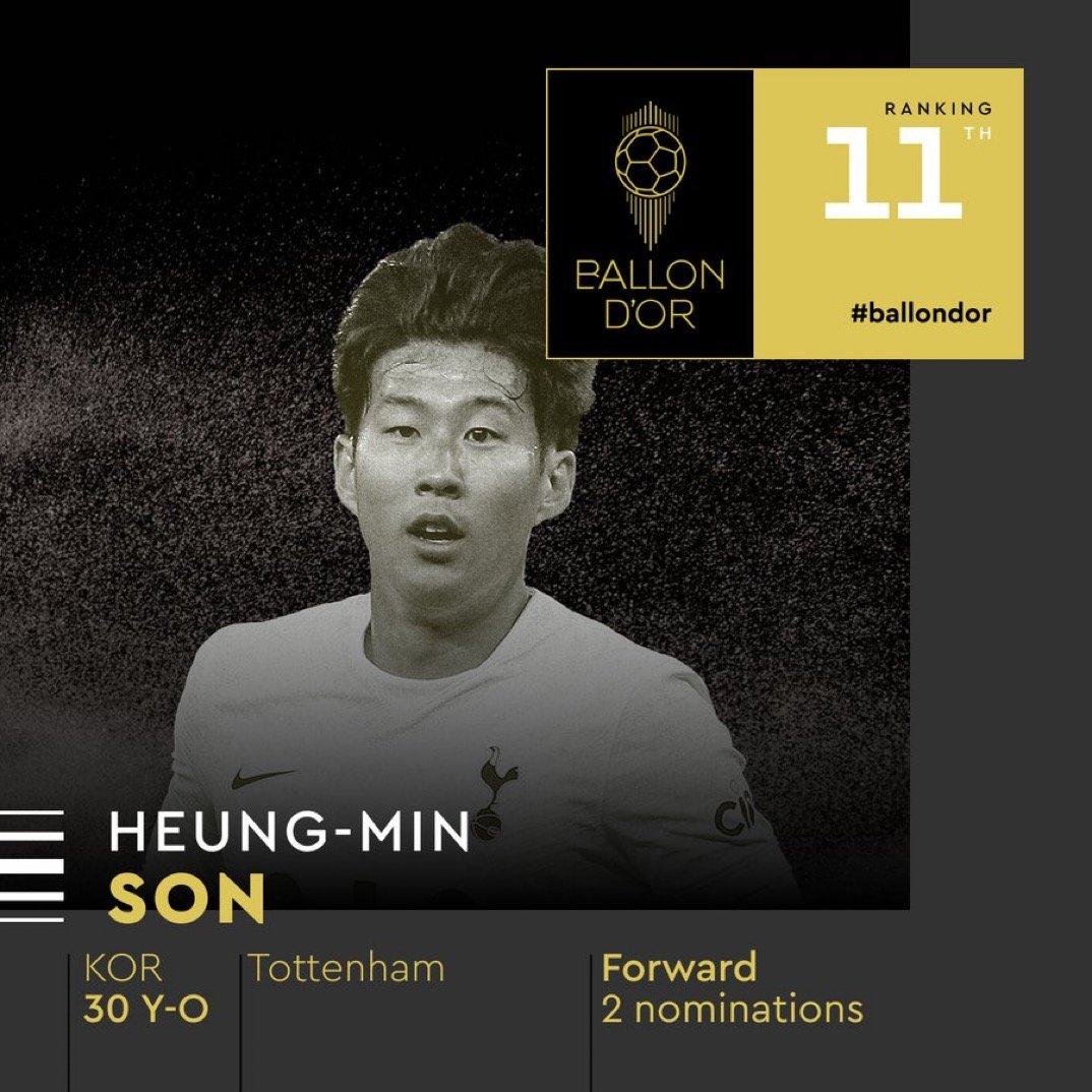  손흥민 발롱도르 11위가 대단한 이유