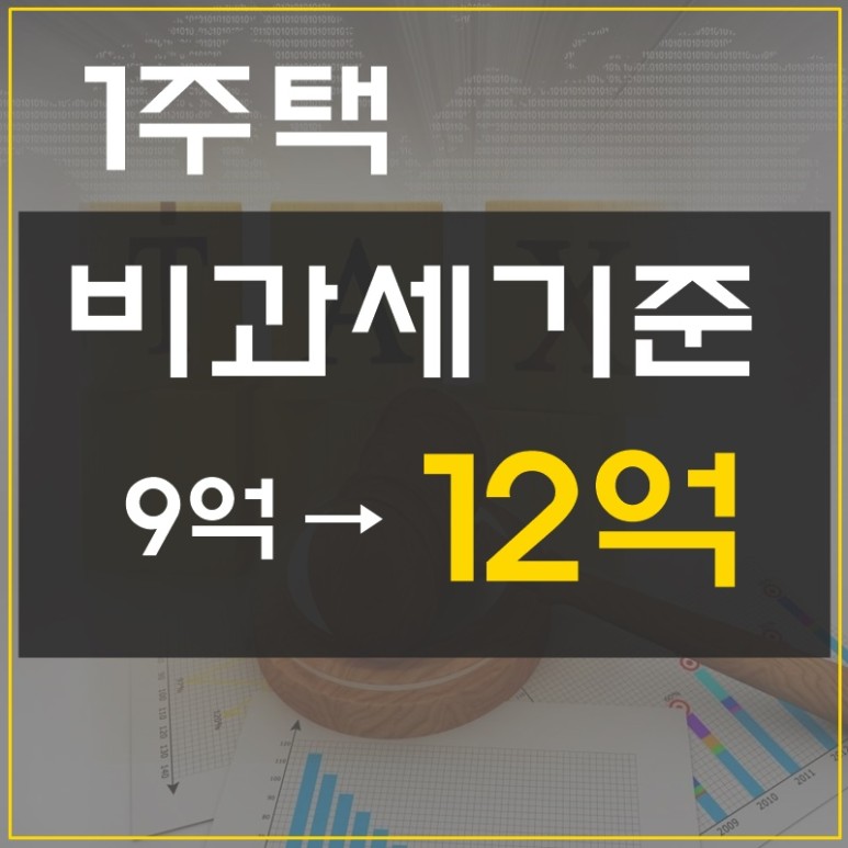 1세대 1주택 조세소위 비과세 기준12억 1