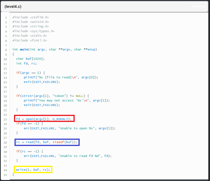 [ExploitExercises Nebula] level04 풀이