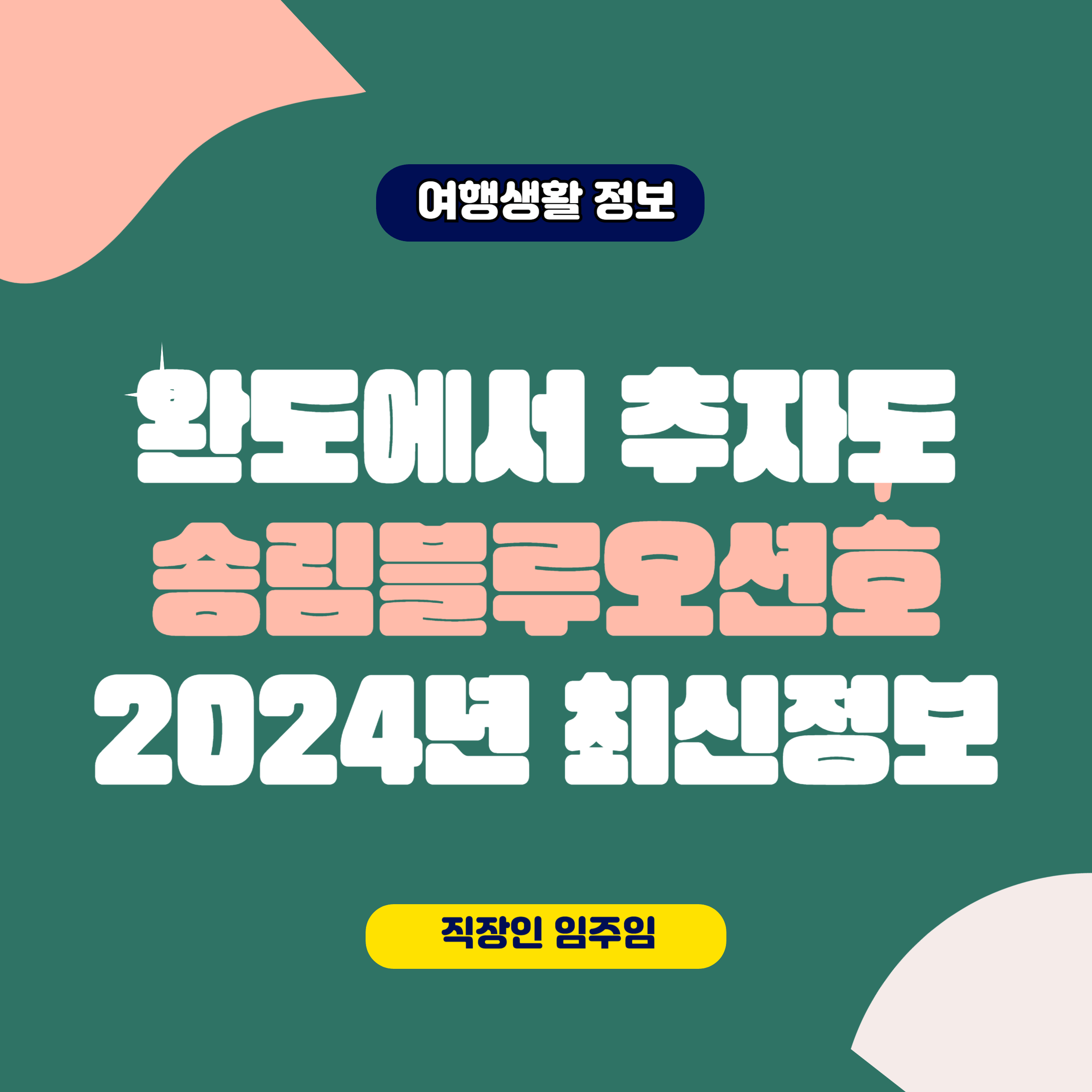  추자도 배시간표, 완도에서 추자도 송림블루오션호 이용절차 2024년 최신