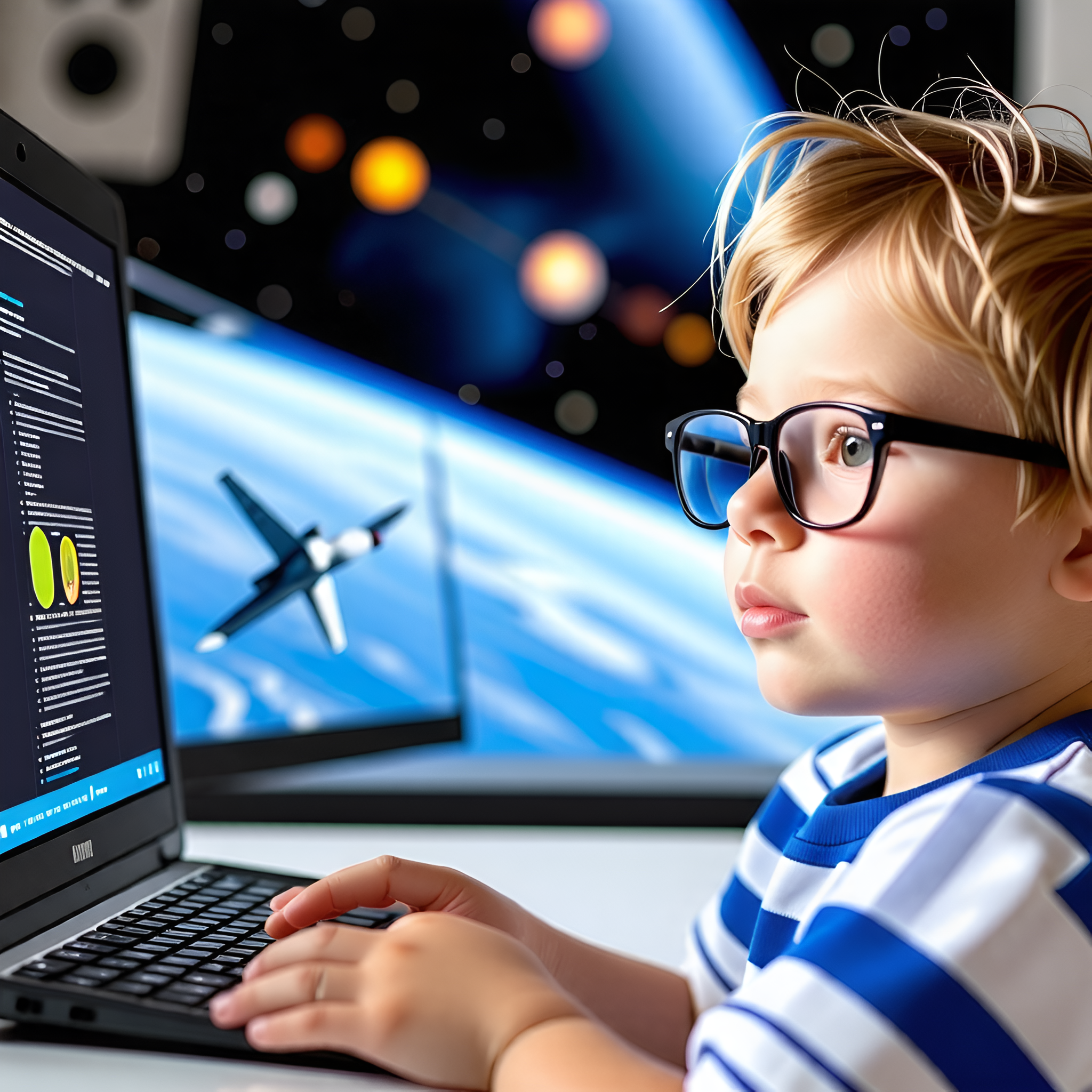우주항공 산업에 대해 찾아보는 어린이
