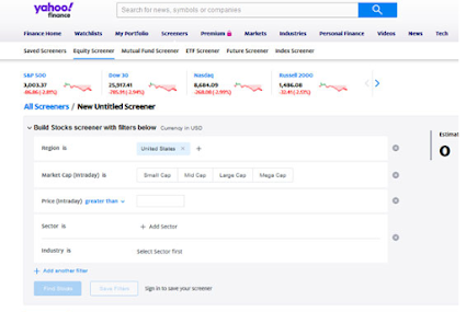  How to search stocks (securities) : Stock Search Criteria collection 1. Fundamentals