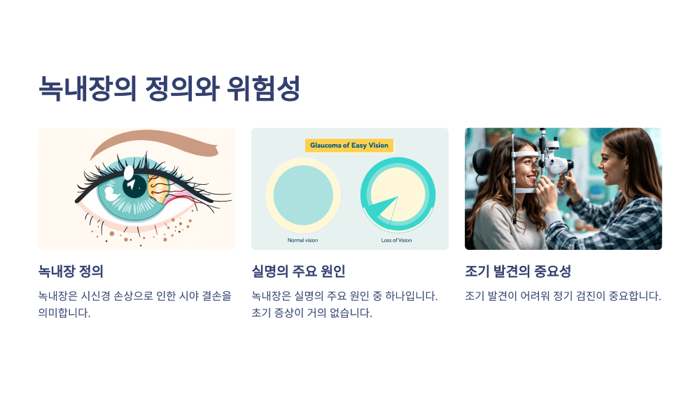 녹내장의 정의와 위험성