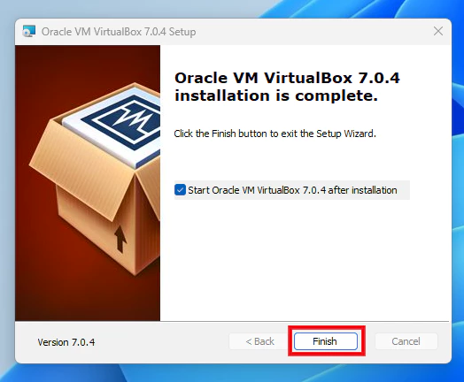 VirtualBox 설치 완료