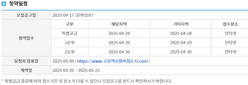 청약일정