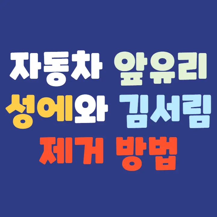 자동차 성에 김서림 제거 방법 썸네일