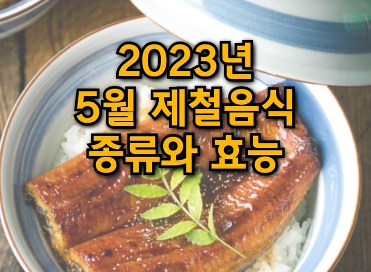  2023년 5월 제철음식 종류와 효능